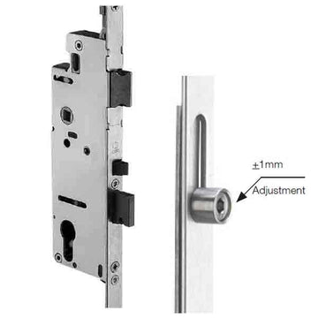 Hoppe Multipoint 1.38" Backset Manual Gear with Bottom Roller Extension 8778279